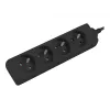 Power Extension Lanberg PS0-04E-0100-IEC-BK 1m 4 AC Outlets Indoor Black