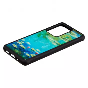 Protective phone case iKins for Samsung Galaxy S20 Ultra — black water lilies print