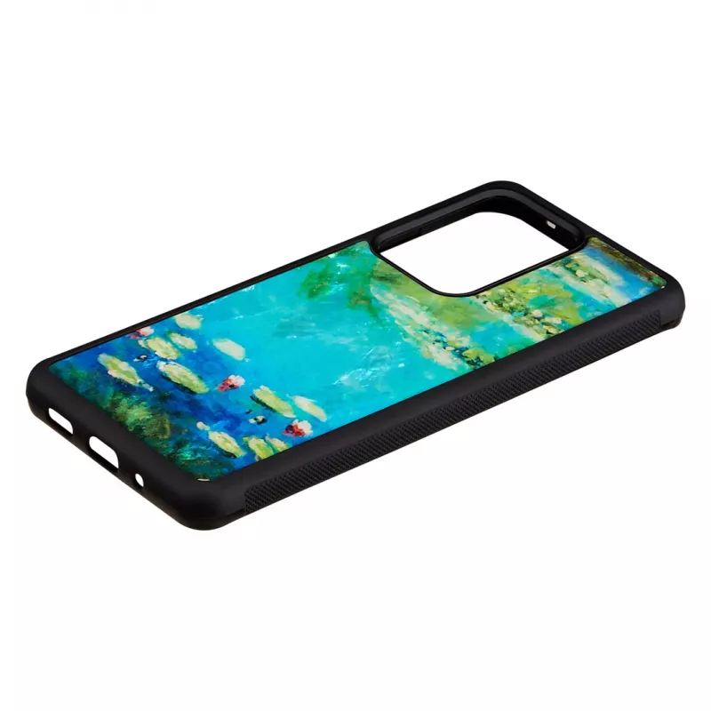 Protective phone case iKins for Samsung Galaxy S20 Ultra — black water lilies print