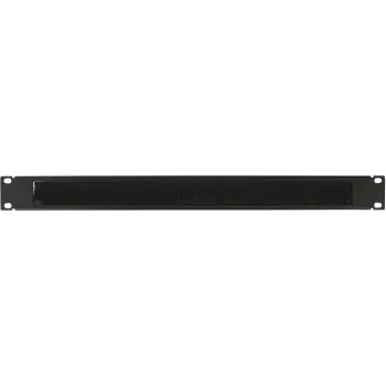 Cable management panel LOGON RAO200BL Black Metal 48.3 cm