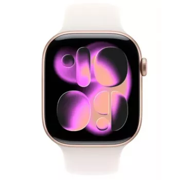 Apple Watch Series 11 GPS 46mm Rose Gold Aluminium Case with Light Blush Sport Band S/M