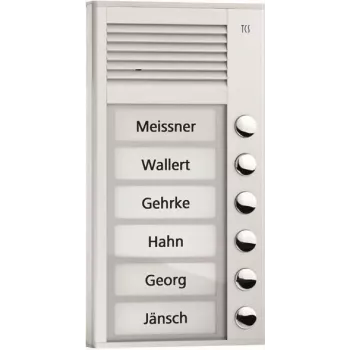 Wall-mounted door station PAK06-EN Audio 6 buttons 1-r. AP silver (PAK06-EN)