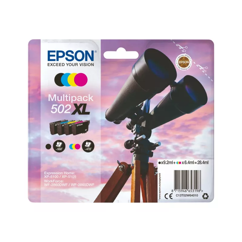 Epson 502 XL toner cartridge 4 pc(s) Compatible Black, Cyan, Magenta, Yellow