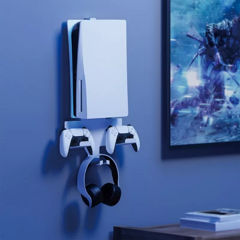 Wall mount stand MACLEAN RS181 for PlayStation 5 — space-saving design, easy installation