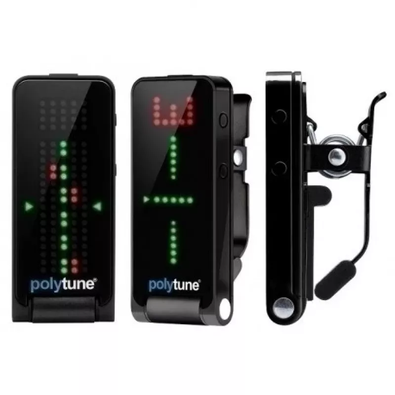 Clip-on Tuner TC Electronic PolyTune Clip Black — compact chromatic and polyphonic clip tuner