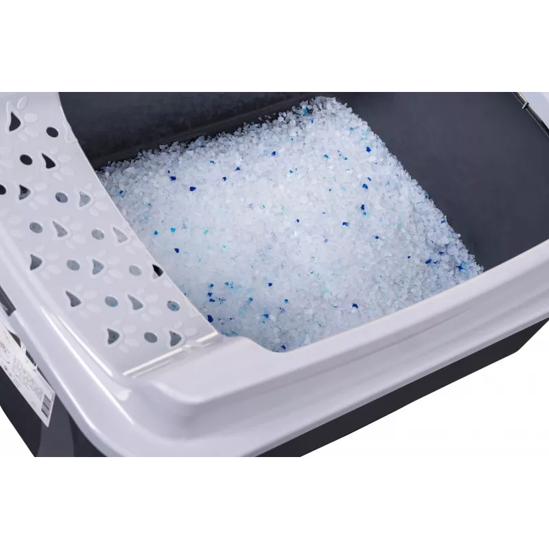 Litter box DIAMENTIQ Bonita grey plastic 571×392×209 mm, 1 kg