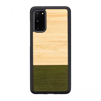 Phone case man and wood Galaxy S20 bamboo forest black — protective back cover for Samsung Galaxy S20