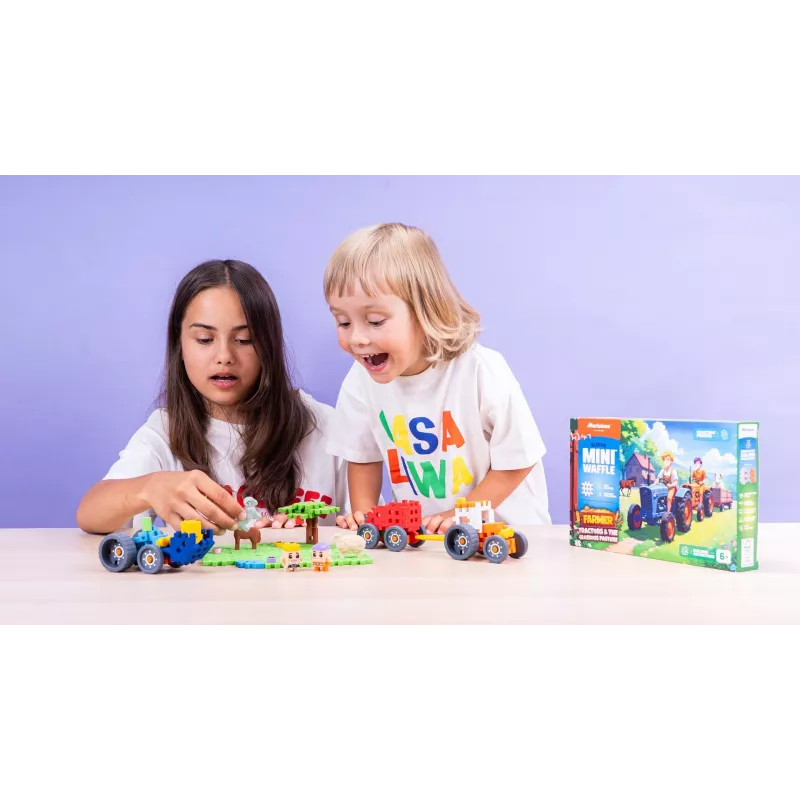 Building blocks Marioinex Farmer Tractor Meadow – 110 pieces, for ages 6+, multicolour set