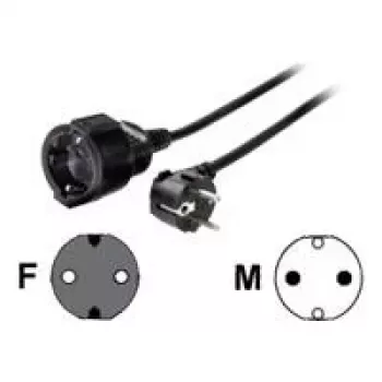 Power Extension Cable Hama 00047871 10m 1 AC Outlet Black