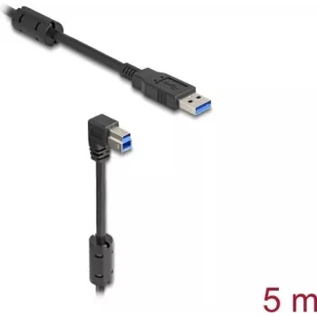 DeLOCK USB Cable Type-A male to Type-B male 90° downwards angled 5 m