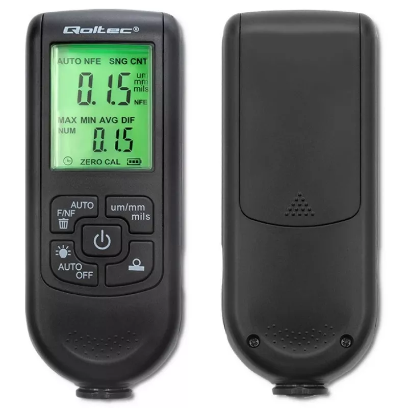 Qoltec Paint Thickness Gauge with LCD Display | 0~2000um