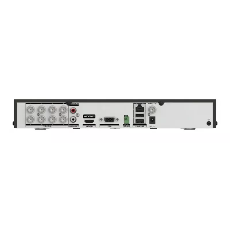 DVR Hikvision Pro Series 8-channel 5 MP 1U H.265 AcuSense, 8 inputs, Gigabit Ethernet, 12 TB HDD, 12 V, 24 W