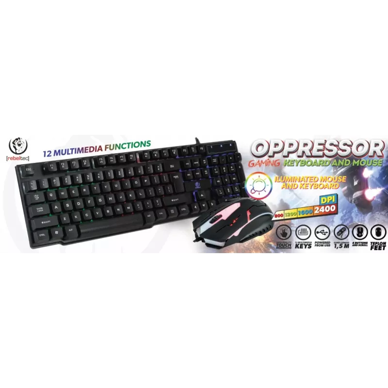 Rebeltec Wired Keyboard and Mouse Set