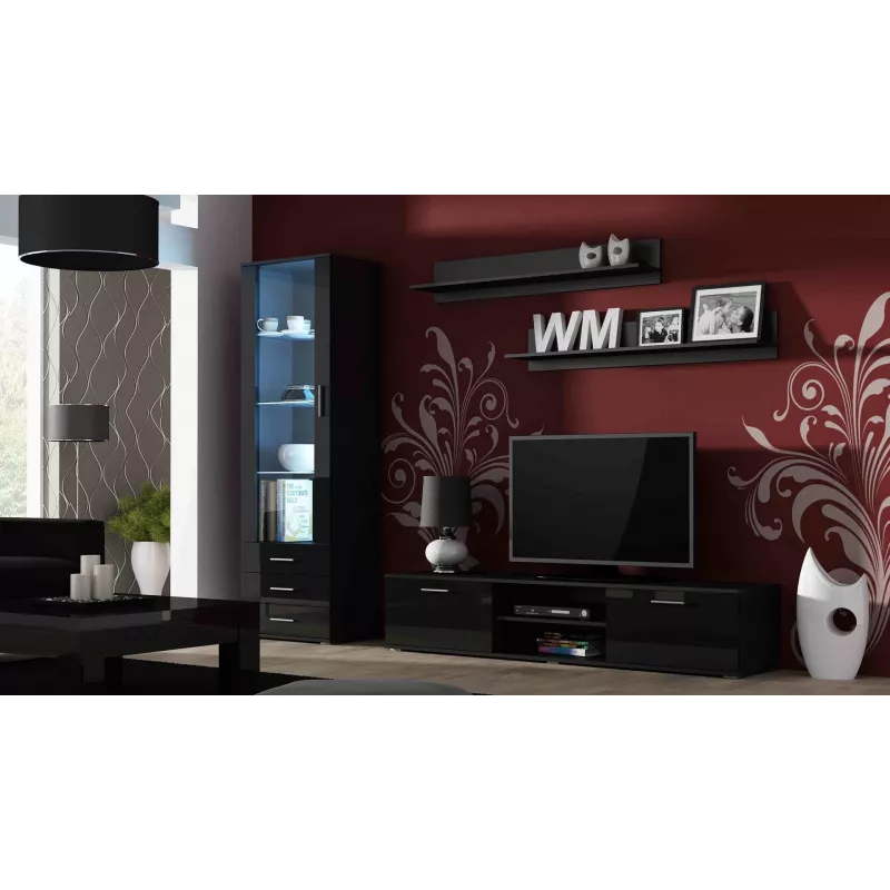 Cama TV stand SOHO 180 black/black gloss