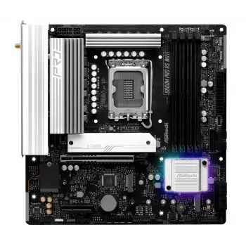 Motherboard ASRock B860M Pro RS WiFi — Intel B860, LGA 1851, micro ATX, DDR5, 4 DIMM, 3x M.2, 2.5Gb LAN, Wi‑Fi, Bluetooth