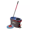 Floor mop VILEDA Microfibre 320 mm, telescopic handle 55–123 cm, washable, 360° rotating head, black/blue/red