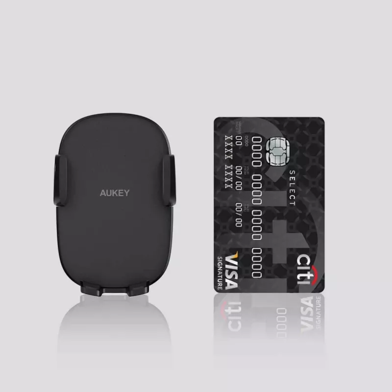 Phone holder Aukey HD-C48 adjustable 360° for smartphones and small tablets, clamp mount, rotatable arm