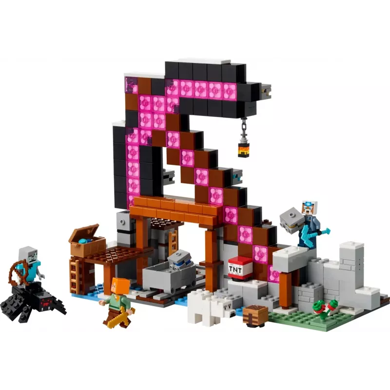 Construction Toy LEGO Minecraft The Pickaxe Mine set 21277 — 530 pieces, 3 minifigures, age 8+