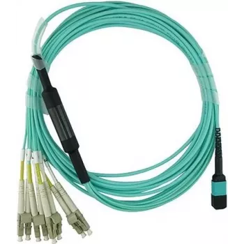 Fibre optic cable BlueOptics HE67908QPH-JB003M-BO MTP 4x LC OM4 3 m Green