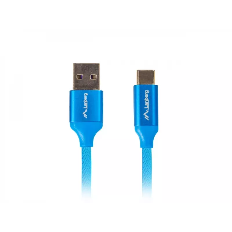 USB 2.0 cable LANBERG CA-USBO-21CU-0010-BL — USB A to USB C, 1 m, blue