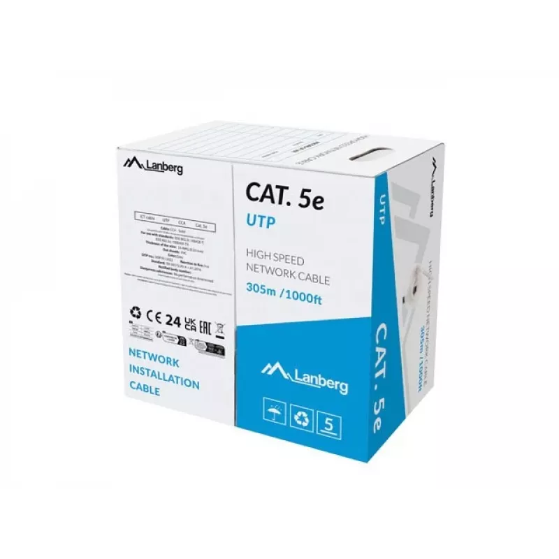 Lanberg LCU5-15CC-0305-S networking cable Grey 305 m Cat.5/Cat.5e U/UTP (UTP)