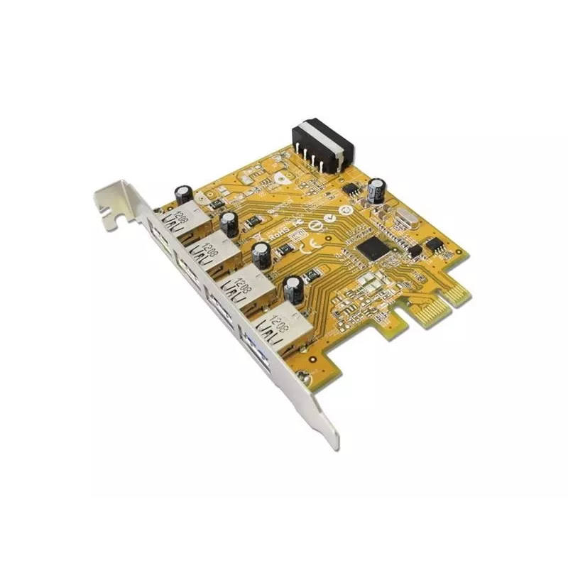 Internal USB 3.2 Gen 1 (5 Gbit/s) PCIe interface card adapter — Sunix USB4300N, 78×121×18 mm