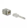Keystone module DELOCK 86404 — RJ-45 silver, 38.5×22.3×17.3 mm