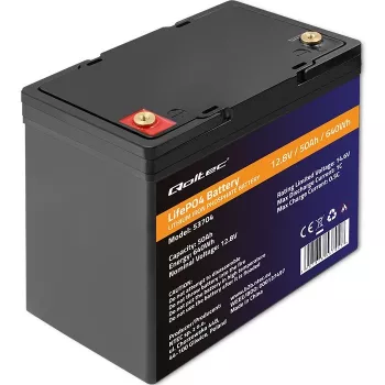 LiFePO4 battery QOLTEC 12.8V 50Ah (model 53704) for backup and energy storage