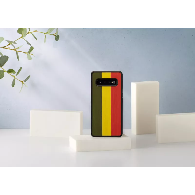 Smartphone case man and wood for Galaxy S10 — reggae black protective cover