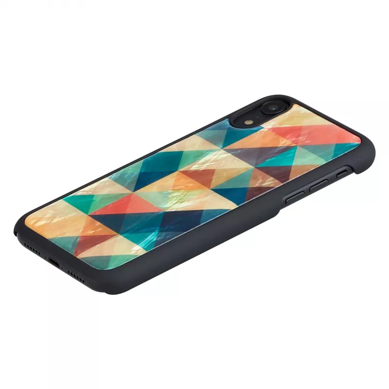 Smartphone case iKins for iPhone XR — Mosaic Black protective cover