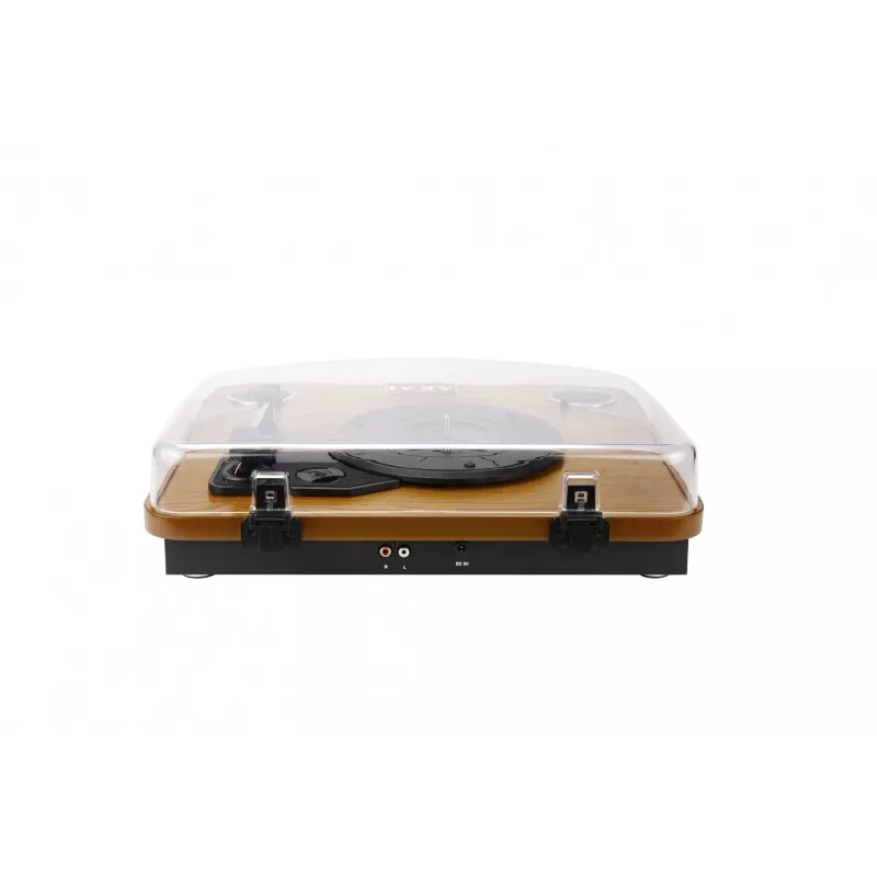Belt-drive audio turntable AKAI ATT-11BT — brown, 33/45/78 RPM, 0.8 W RMS