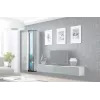 Cama Glass-case VIGO '180' 180/40/30 white/grey gloss