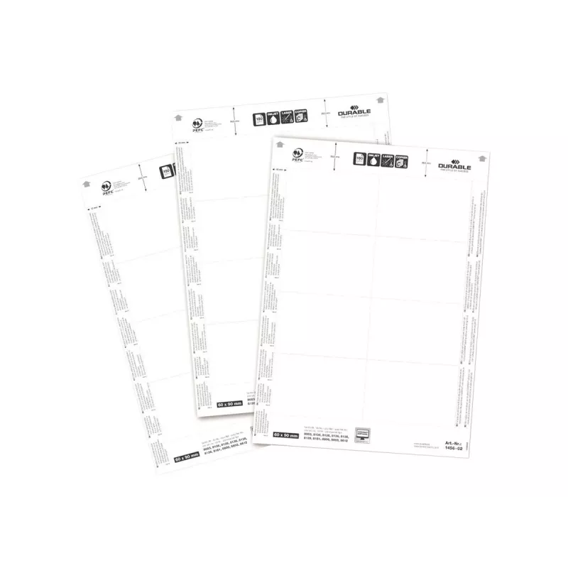 Badge insert Durable 1456-02 60x90 mm White