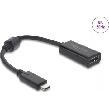 USB Type-C to HDMI adapter DELOCK 8K 60 Hz HDR HDCP (DP Alt Mode) black