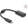 USB Type-C to HDMI adapter DELOCK 8K 60 Hz HDR HDCP (DP Alt Mode) black