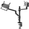 Monitor mount WENTRONIC Goobay Deluxe 74417 with laptop arm, black