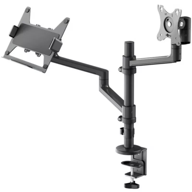 Monitor mount WENTRONIC Goobay Deluxe 74417 with laptop arm, black