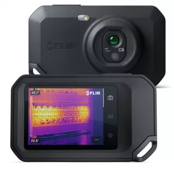 Thermal imaging camera FLIR C8, 320×240 px thermal sensor, 3.5 inch LCD touchscreen, -20–450 °C, IP54, USB-C, 5 MP visible camera
