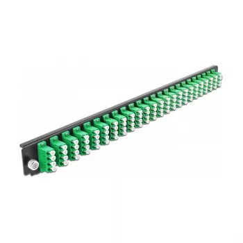 Splice Box Front Panel DeLOCK 19 inch 43370 24 port LC Quad green