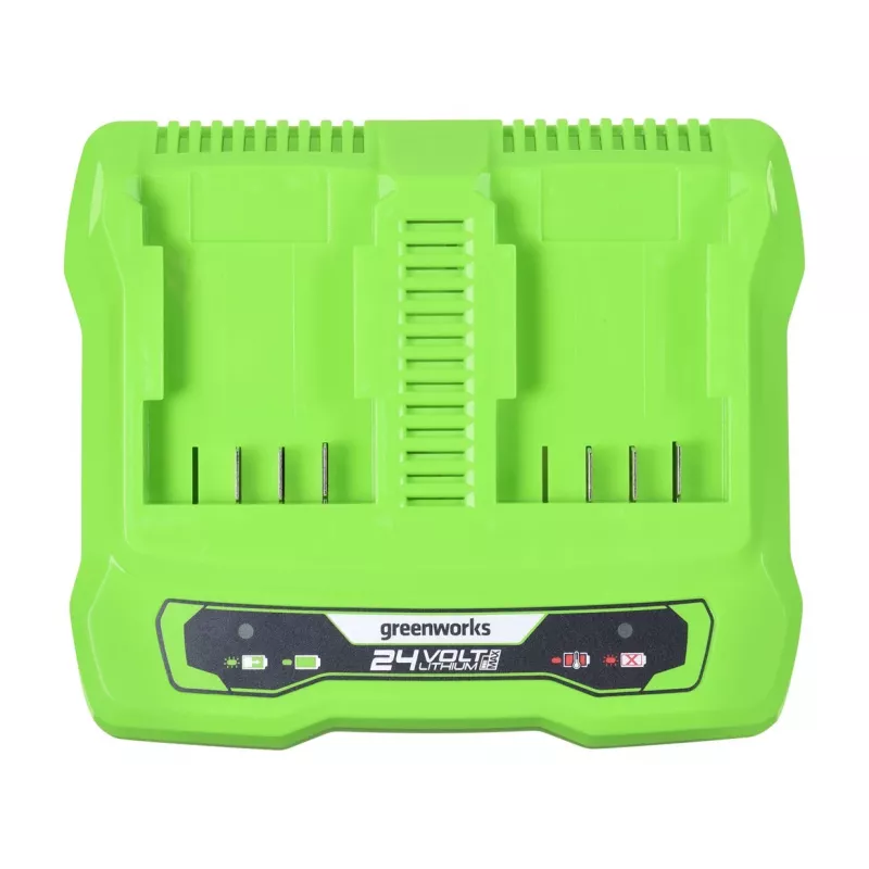 Battery charger GreenWorks G24X2UC2 dual‑slot 24V Li‑Ion, 4A, 2-cell, fast charge