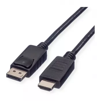 ROLINE Recycled Material video cable adapter 3 m DisplayPort HDMI Black 11.45.5782