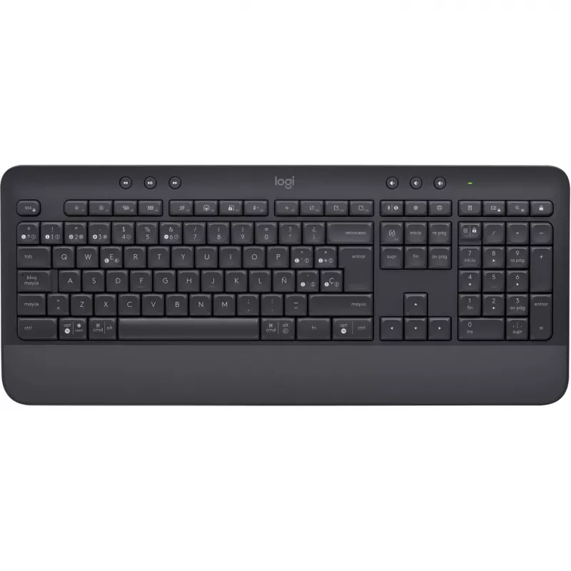Logitech Signature K650 - Keyboard - Wireless - Bluetooth 5,1 - QWERTY - Spanish - Graphite (920-010917)