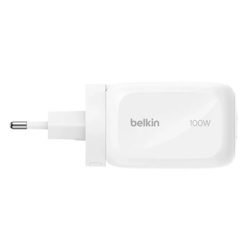 Wall charger Belkin BOOSTCHARGE 100W 2C1A WCH016HQWH with interchangeable plug