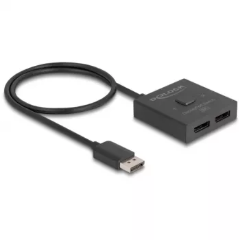 Delock - video distributor/-Switch - 8K, bidirectional - 2 x DisplayPort - Desktop (18906)