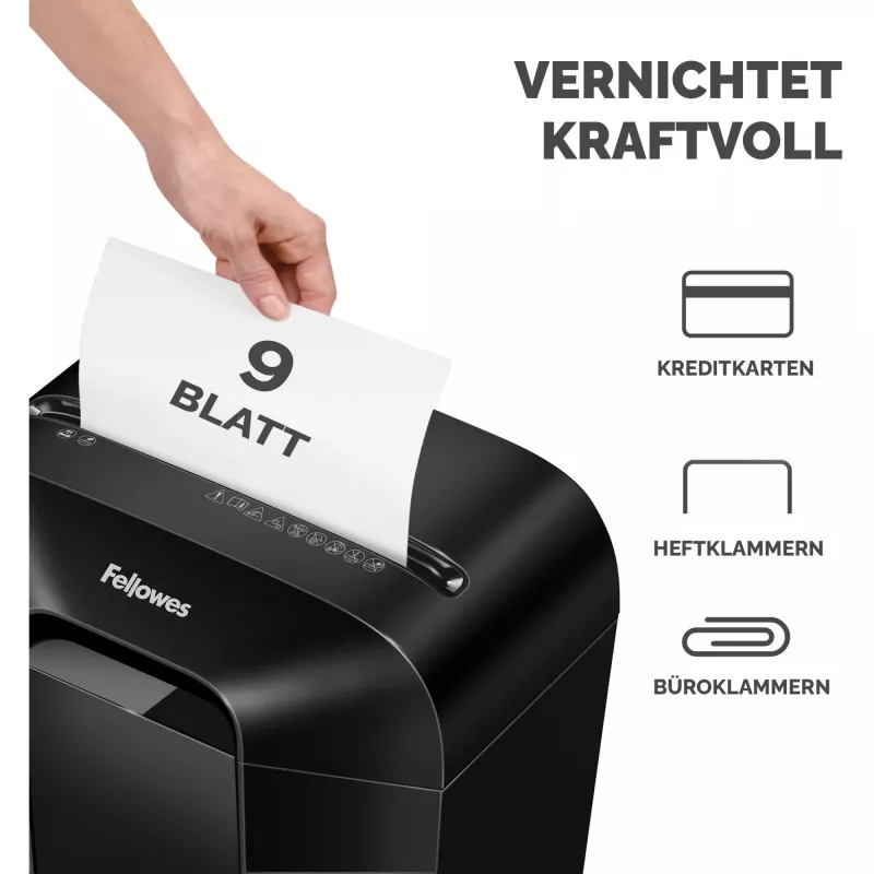 Fellowes Powershred LX50 paper shredder Particle-cut shredding Black