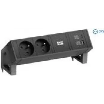 Bachmann DESK2 2xCEE7/3 1xUSB 902.962 A&C 22W 0,2m GST18 RAL9005 1 (902.962)