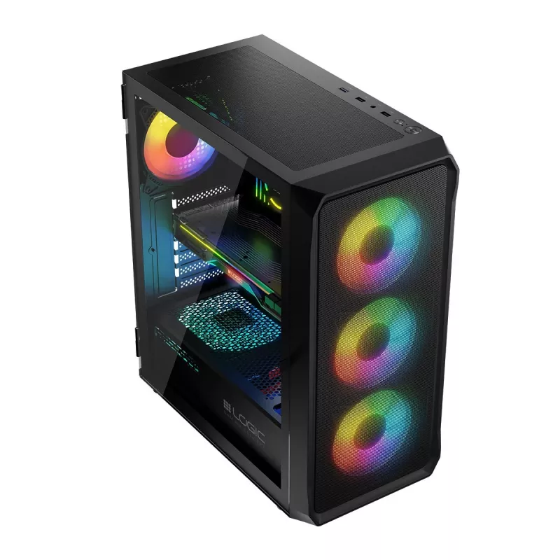 Computer Case Logic Concept Portos ARGB ATX Black