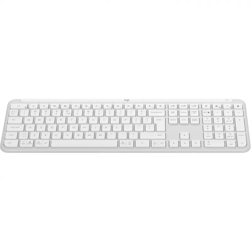 Logitech K950 Signature Slim Keyboard Office RF Wireless Bluetooth QWERTY US International White