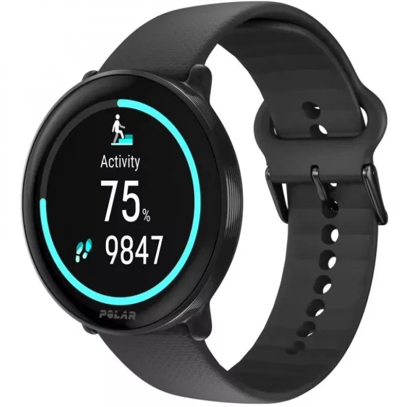 Polar Ignite 3 - Sports Watch with Band - Silicone - Band Size: S/L - Display 3.3 cm (1.28) - 32MB - Bluetooth - 35 g - Night Black (900106234)