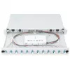 FIBER OPTIC SPLICE BOX LC OS2 1U 12XLC OS2 PIGTAILS COUPLERS